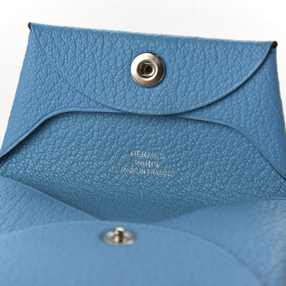 Hermes Chevre Mysore Bastia Coin Purse Celeste 6 of 7