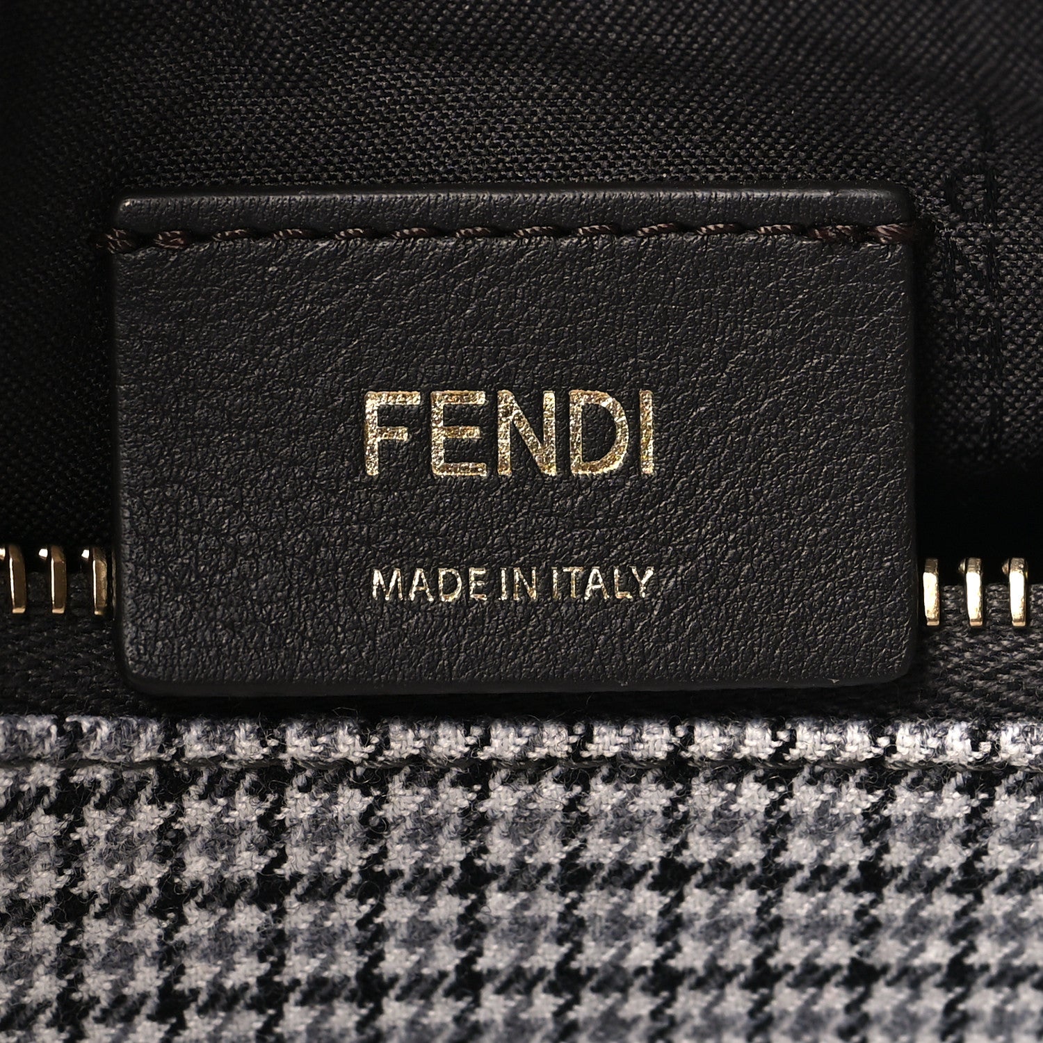 Fendi Wool Vitello Grace Small Houndstooth Small Fendigraphy Hobo Bag Grigio Anthracite 6 of 10