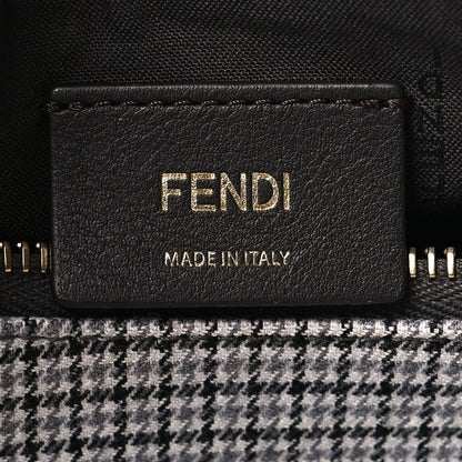 Fendi Wool Vitello Grace Small Houndstooth Small Fendigraphy Hobo Bag Grigio Anthracite 6 of 10