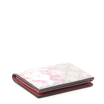 Gucci GG Supreme Monogram Blooms Card Case Beige Multicolor Dry Rose 3 of 6