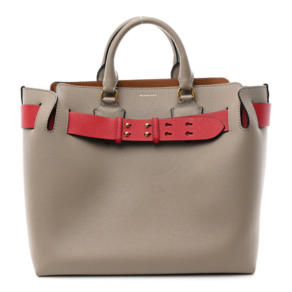 Burberry Marais Calfskin Medium Belt Bag Mineral Grey Bright Military Red 1 of 9