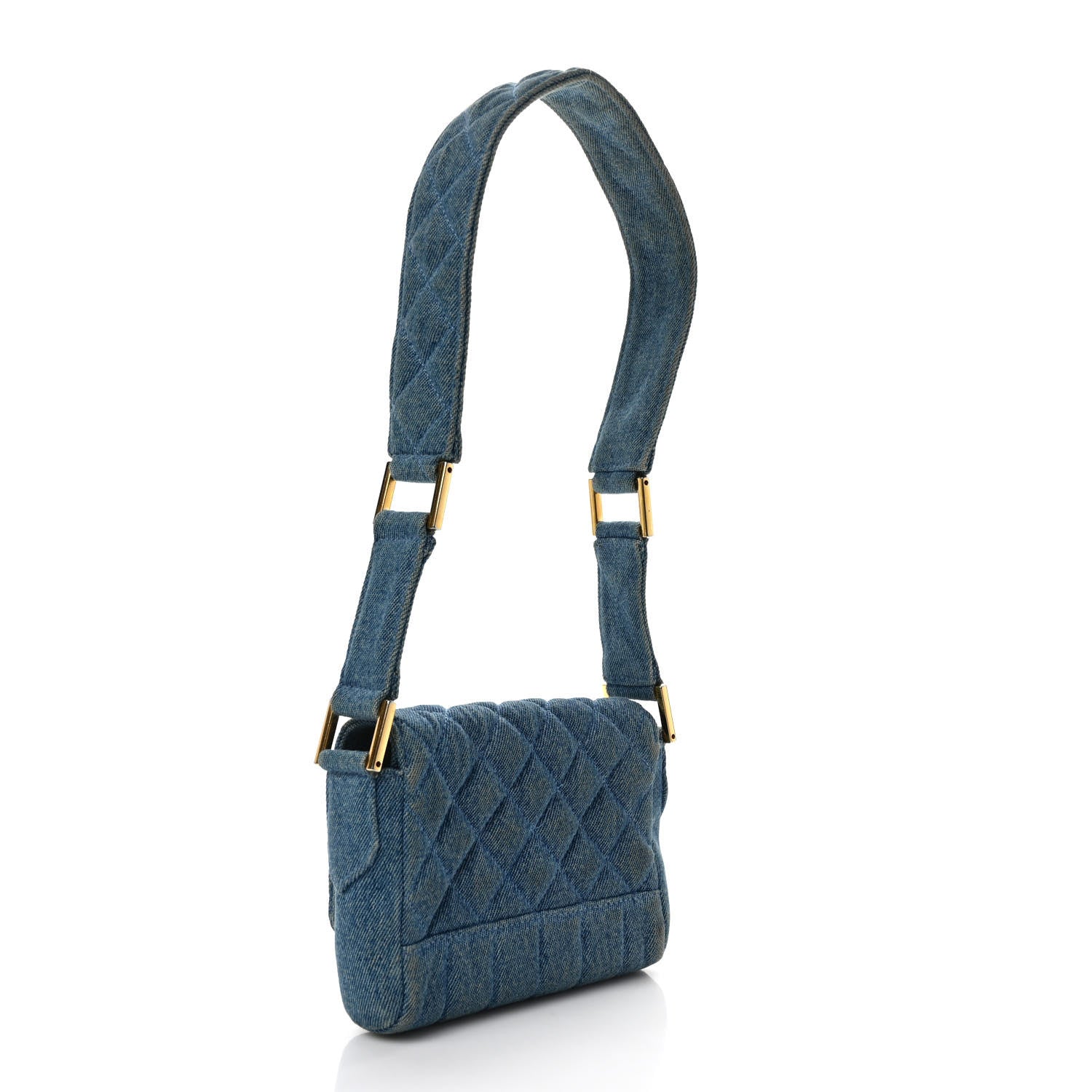 Chanel Denim Quilted Mini Flap Blue 3 of 12