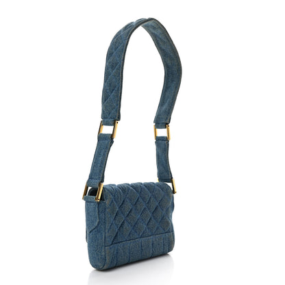 Chanel Denim Quilted Mini Flap Blue 3 of 12