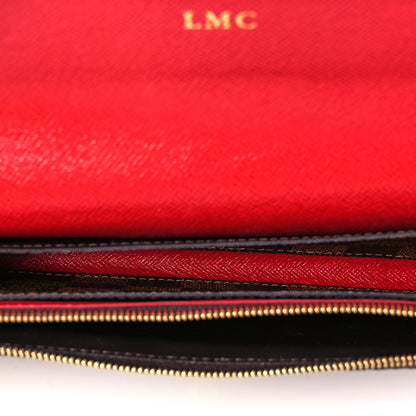 Louis Vuitton Damier Ebene Emilie Wallet Red 8 of 14