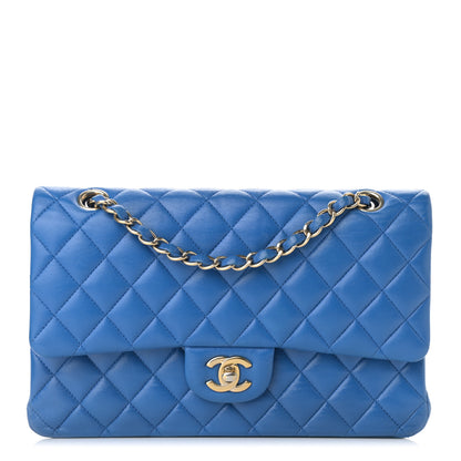 Chanel Lambskin Quilted Medium Double Flap Blue 1 of 13