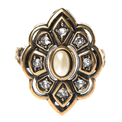Gucci Metal Pearl Ring 13 Aged Gold 1 of 5