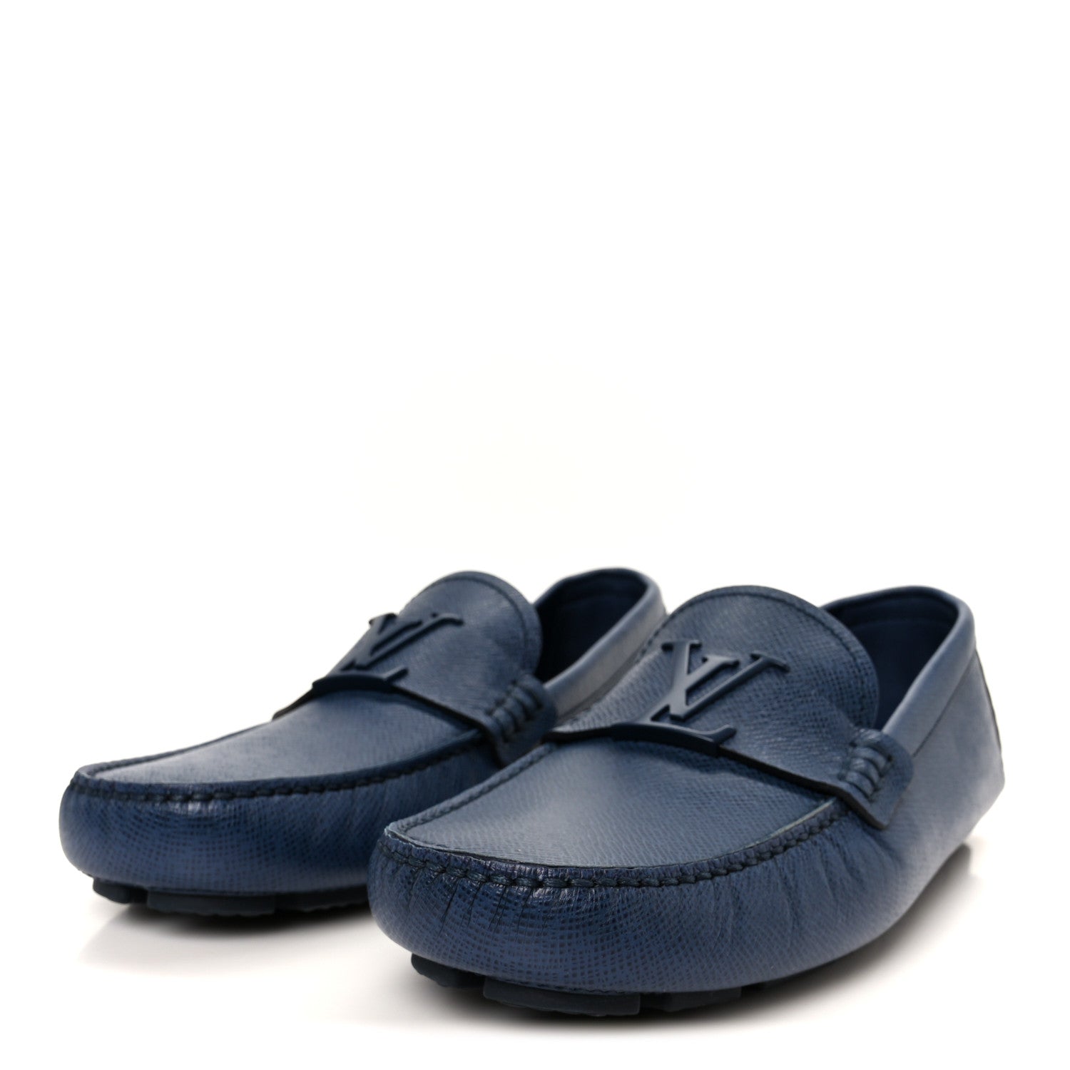 Louis Vuitton Taiga Mens Monza Moccasin Loafers 8.5 Marine 4 of 9