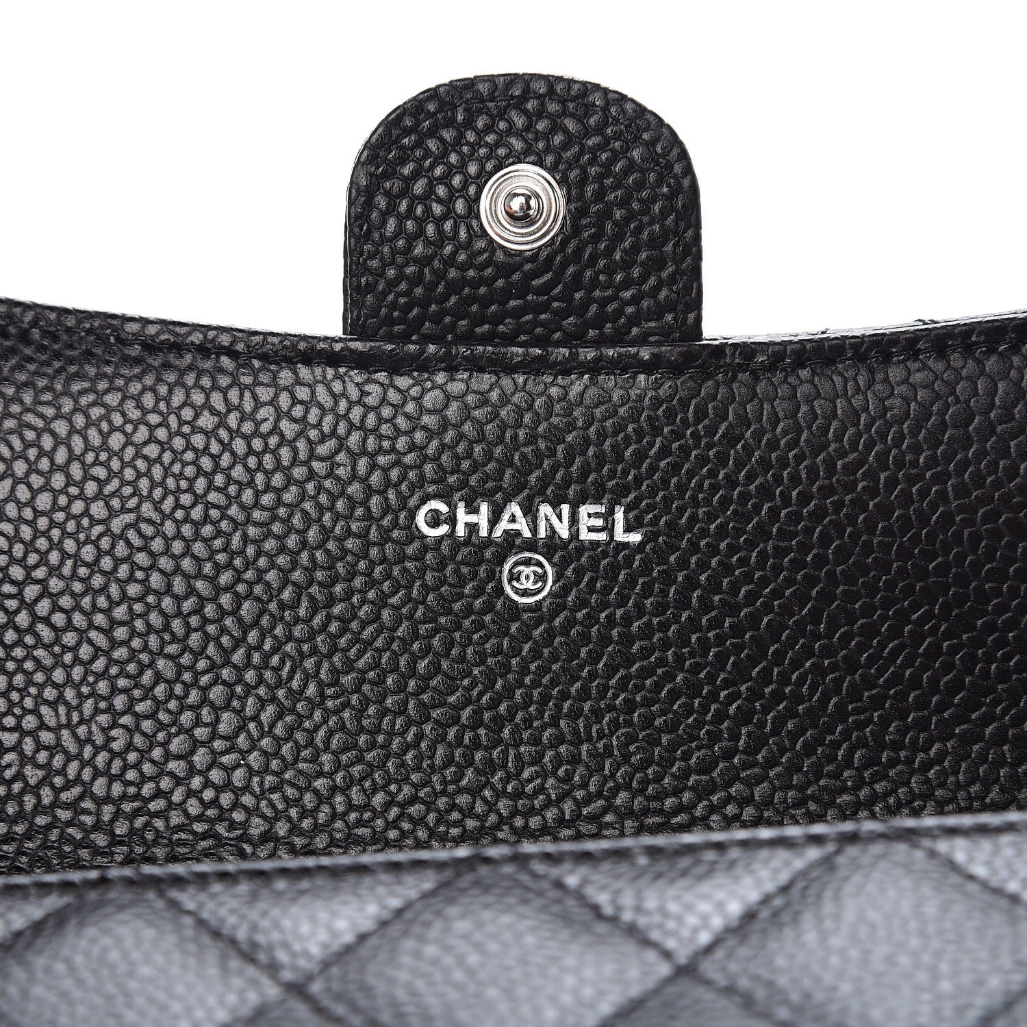 Chanel Caviar Quilted Large Gusset Flap Wallet Black 6 of 10