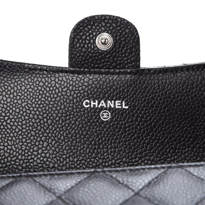 Chanel Caviar Quilted Large Gusset Flap Wallet Black 6 of 10