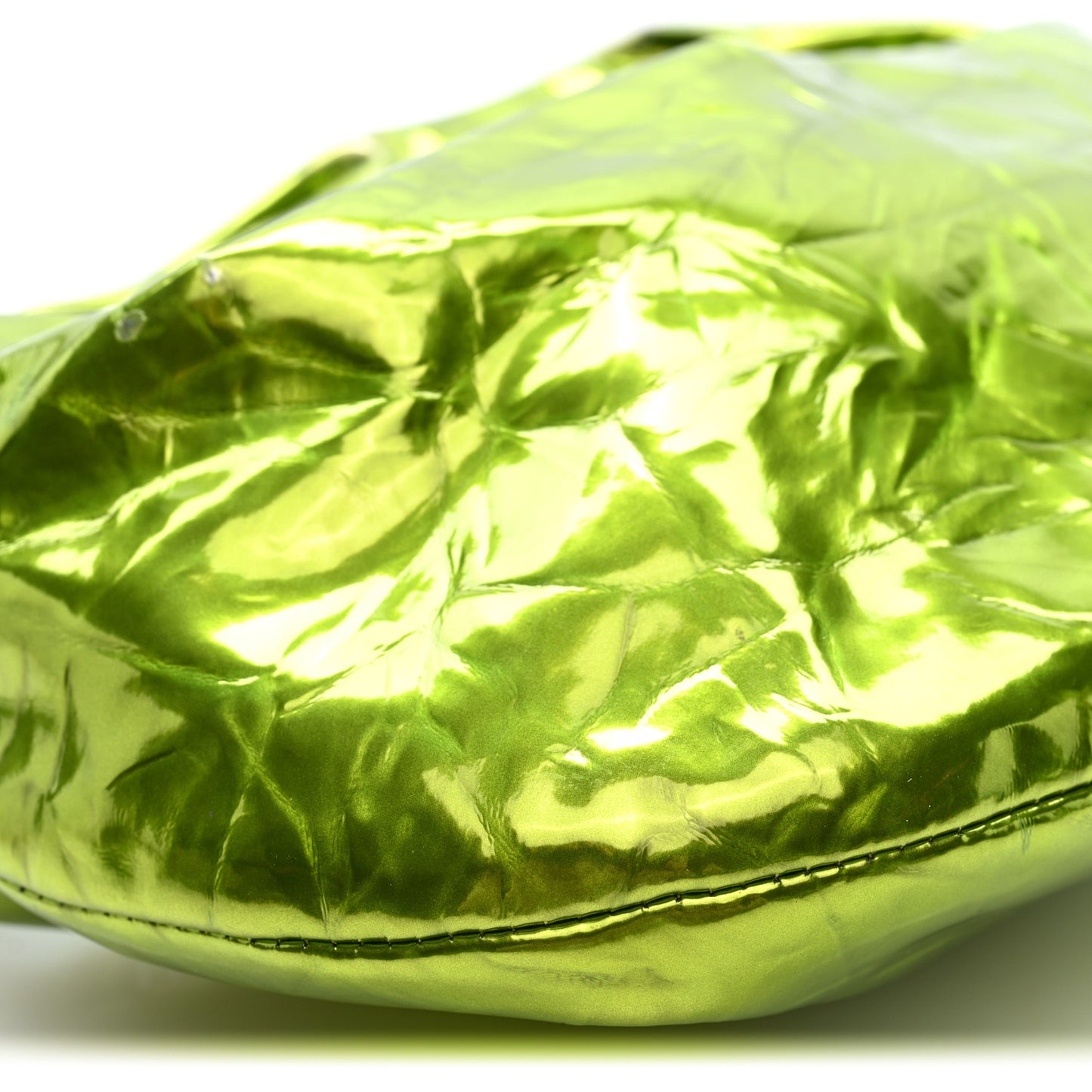 Metallic Crushed Calfskin Mini Jodie  Chlorophyll