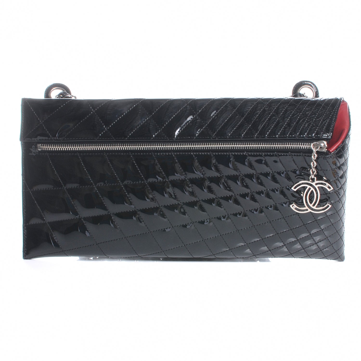 Chanel Patent Geometric Quilted Kaleidoscope Shoulder Bag Black 1 of 7