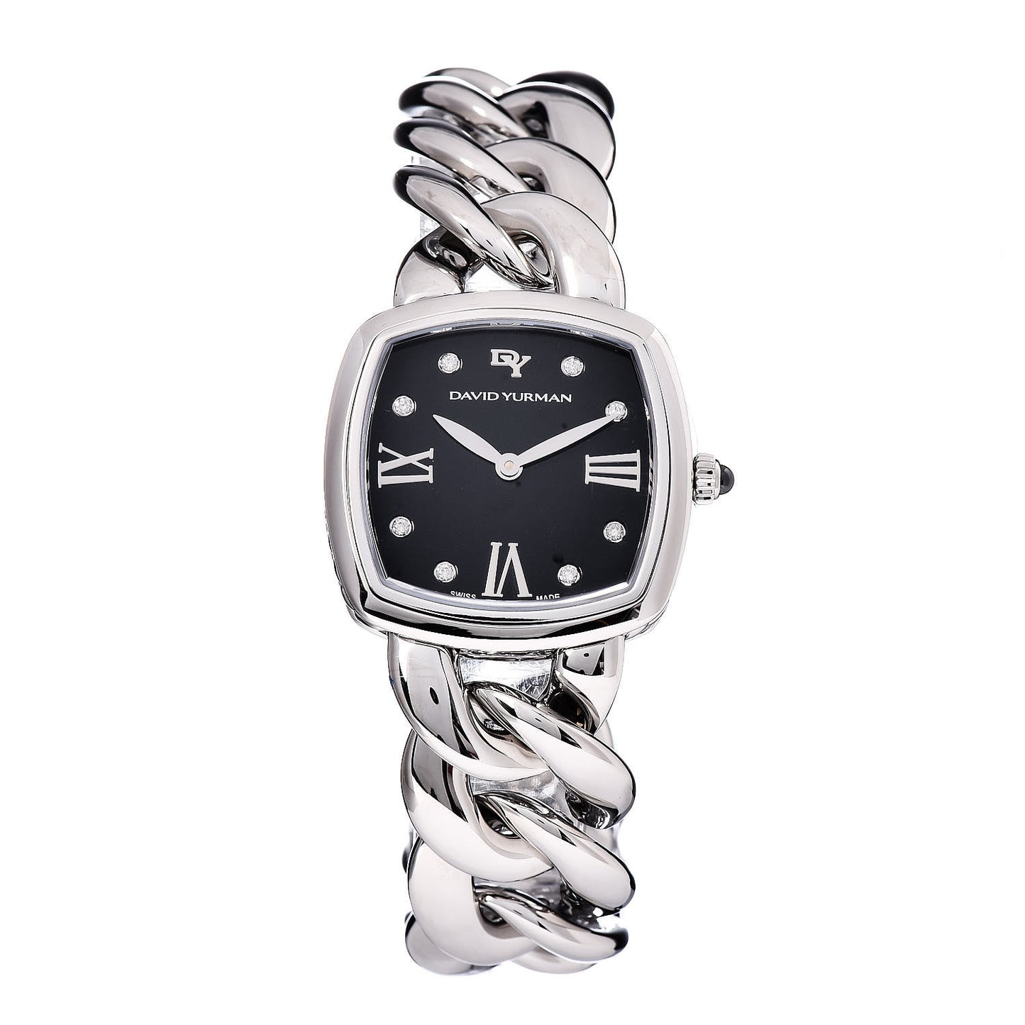 Stainless Steel Diamond 27mm Albion Quartz Watch Black