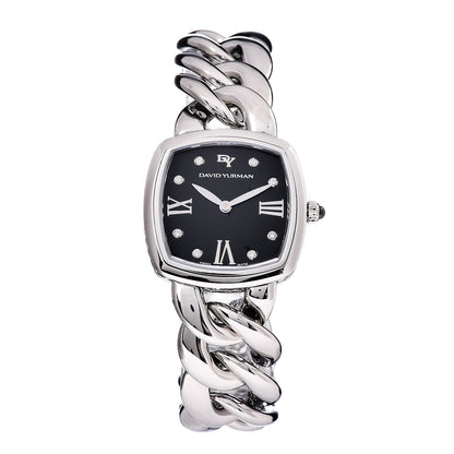 David Yurman Stainless Steel Diamond 27mm Albion Quartz Watch Black 1 of 7