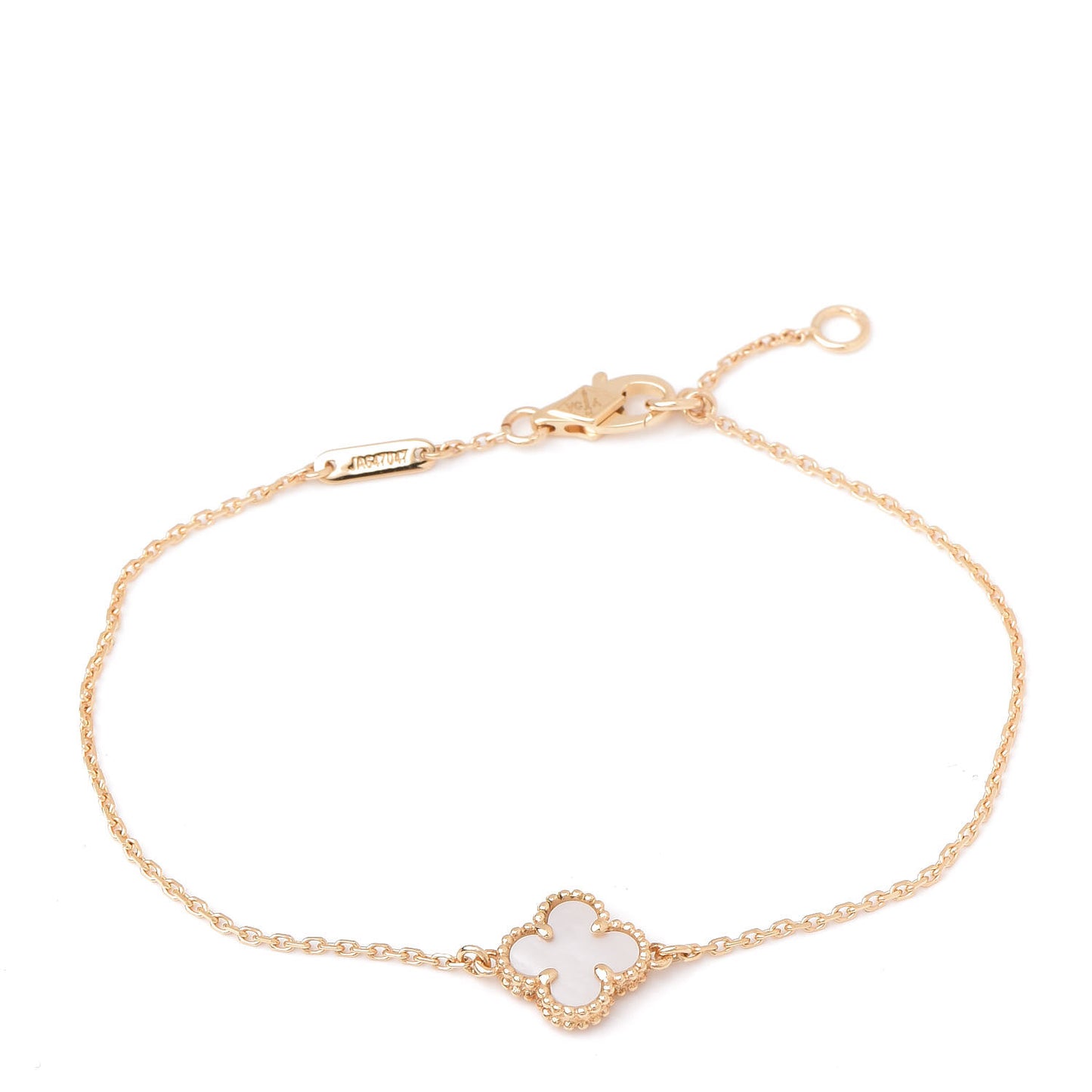 18K Yellow Gold Mother of Pearl Sweet Alhambra Bracelet