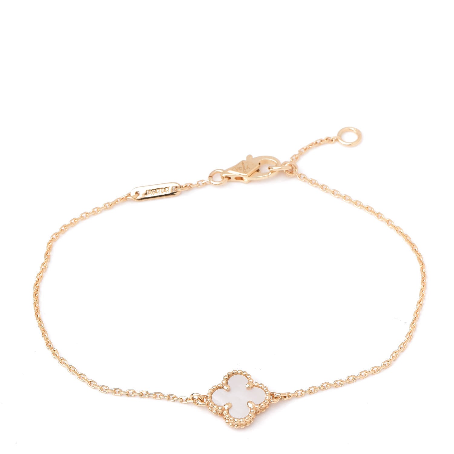 Van Cleef & Arpels 18K Yellow Gold Mother of Pearl Sweet Alhambra Bracelet 1 of 6