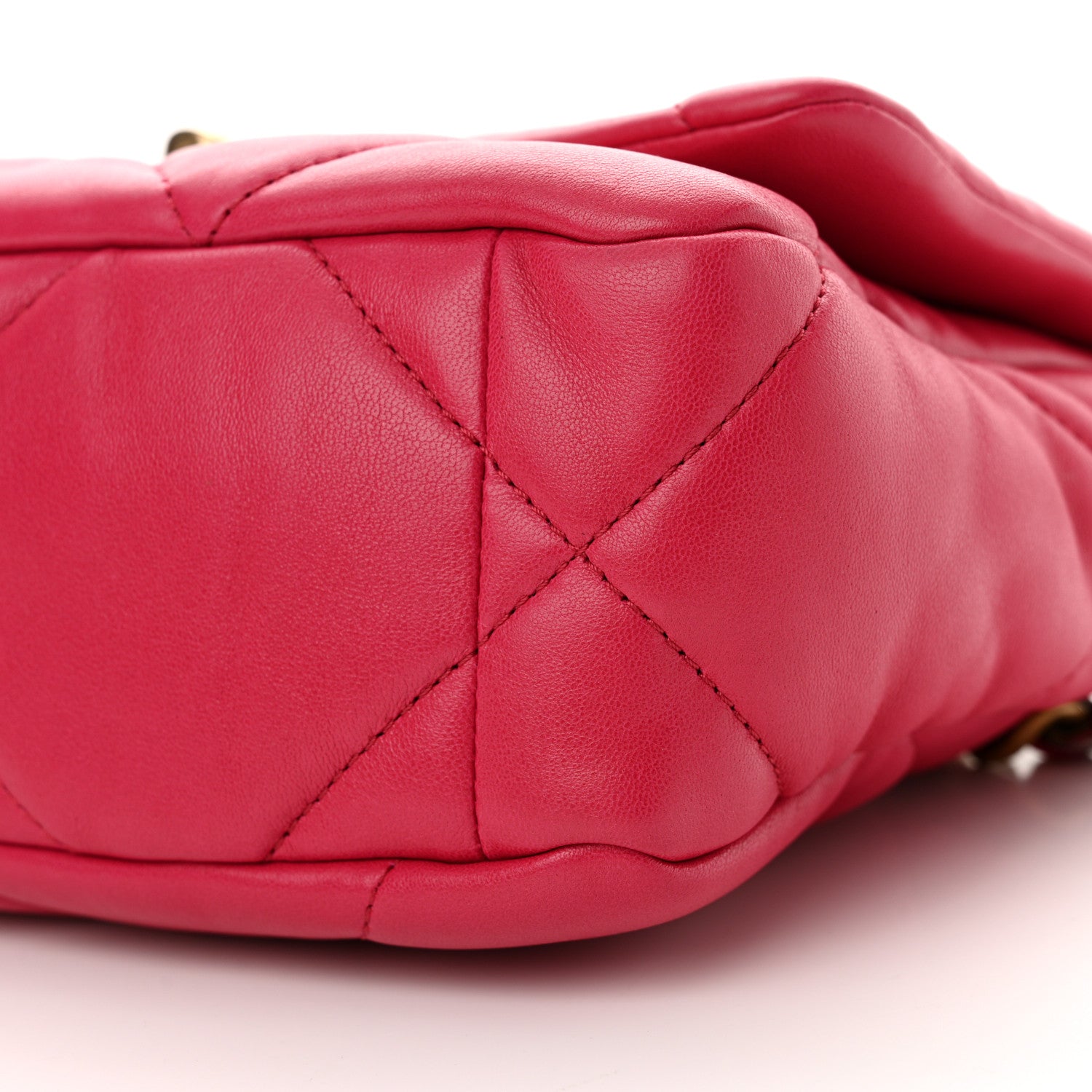 Chanel Lambskin Quilted Medium Chanel 19 Flap Dark Pink 10 of 10