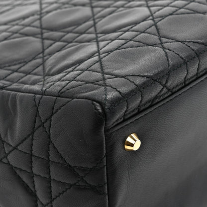 Christian Dior Lambskin Cannage Medium Lady Dior Black 13 of 16