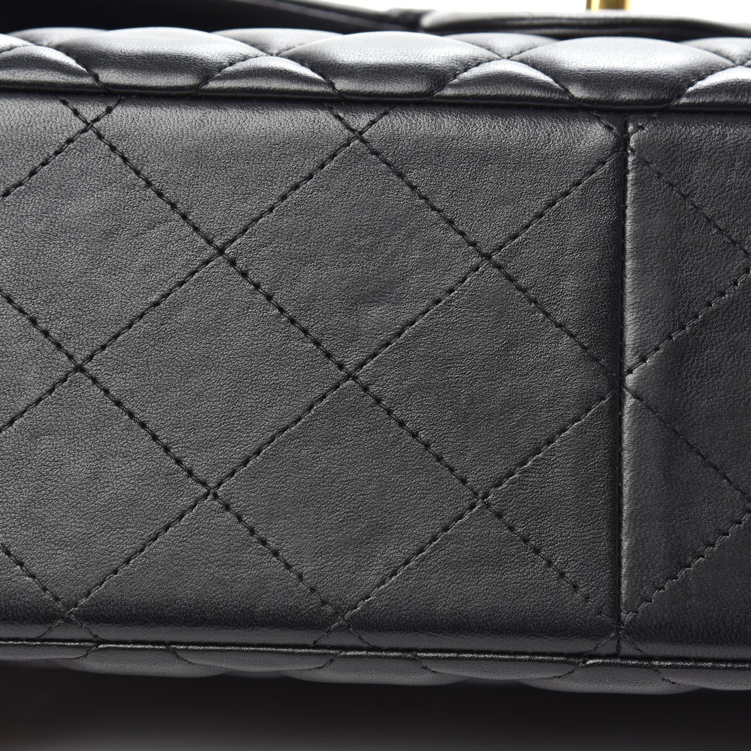 Chanel Lambskin Quilted Jumbo Double Flap Black 14 of 17