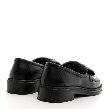 Chanel Lambskin Quilted CC Turnlock Loafers 37 Black 4 of 9