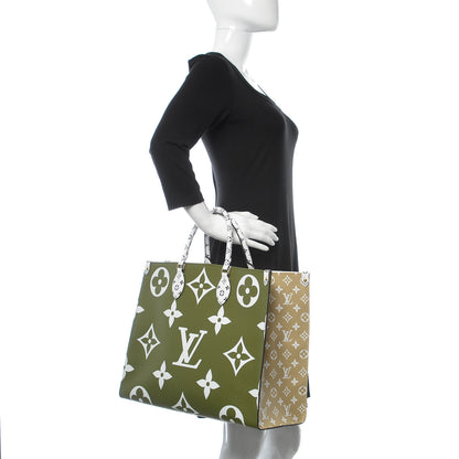 Louis Vuitton Monogram Giant Onthego GM Kaki Beige 5 of 12