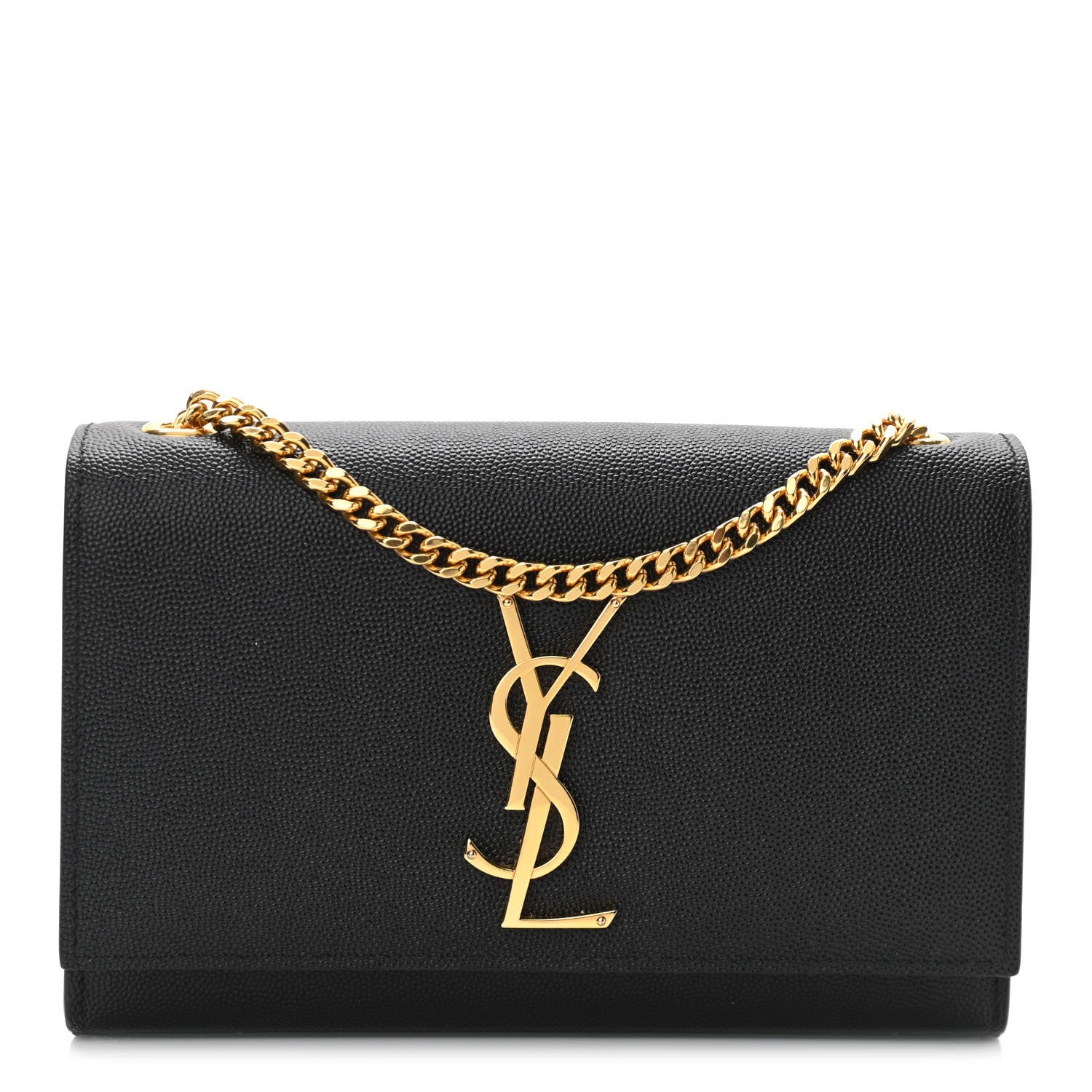 Saint Laurent Grain De Poudre Small Monogram Kate Satchel Black 1 of 9