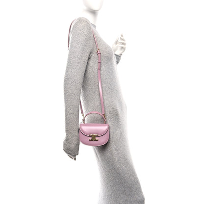Celine Shiny Calfskin Triomphe Mini Besace Clea Pastel Pink 2 of 12