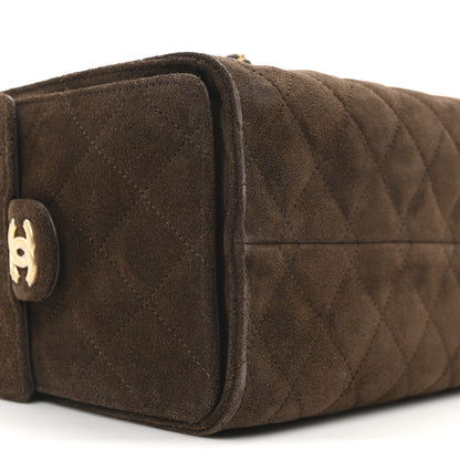 Chanel Suede Quilted Small Chanel 25 Handbag Dark Brown 9 of 11