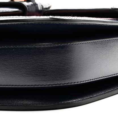 Gucci Lanzo Stretch Cord Azalea Calfskin Horsebit 1955 Shoulder Bag Lipstick Rose Blue 10 of 10