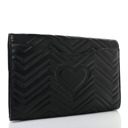 Gucci Calfskin Matelasse GG Marmont Clutch Black 3 of 21