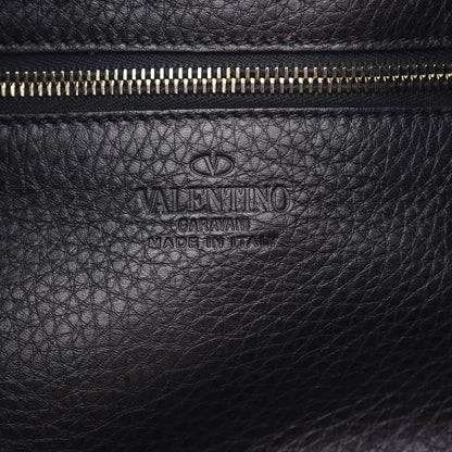 Valentino Garavani Pebbled Calfskin Large Rockstud Flip-Lock Messenger Bag Black 6 of 11