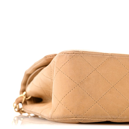 Chanel Lambskin Quilted Medium Double Flap Beige 9 of 13