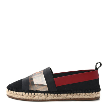 Fendi Canvas Mesh FF Colibri Espadrilles 37 Black Tobacco Moro 1 of 9