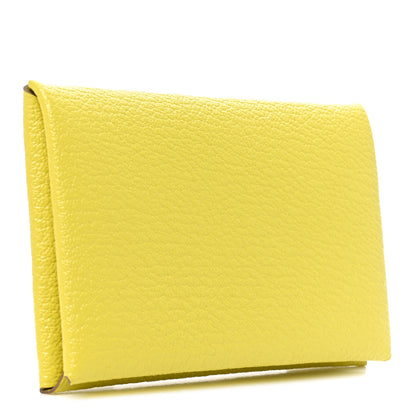 Hermes Chevre Mysore Calvi Card Case Lime 3 of 8