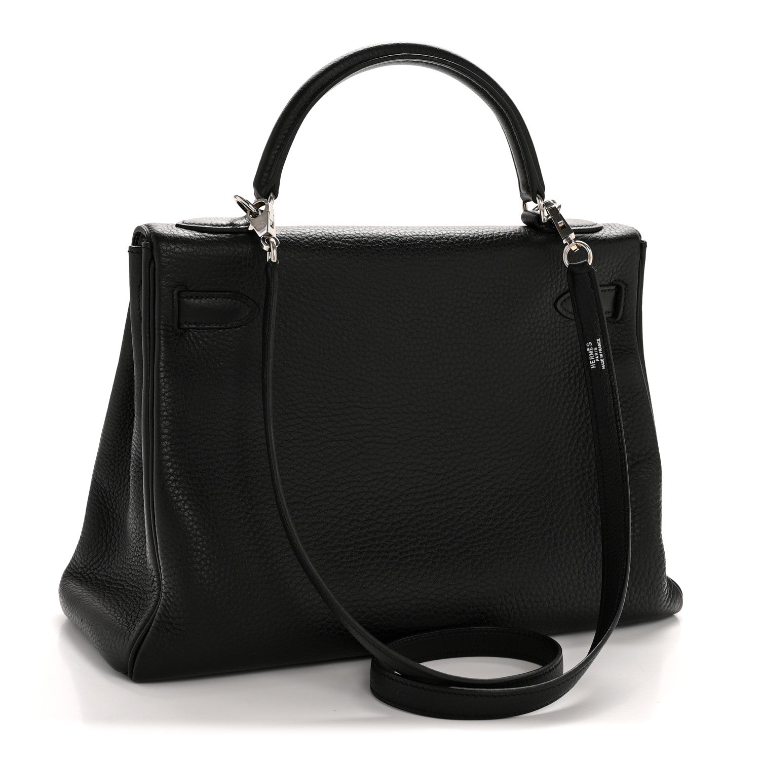 Hermes Taurillon Clemence Kelly Retourne 32 Black Black 3 of 13