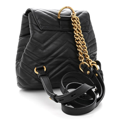 Gucci Calfskin Matelasse GG Marmont Flap Backpack Black 3 of 10