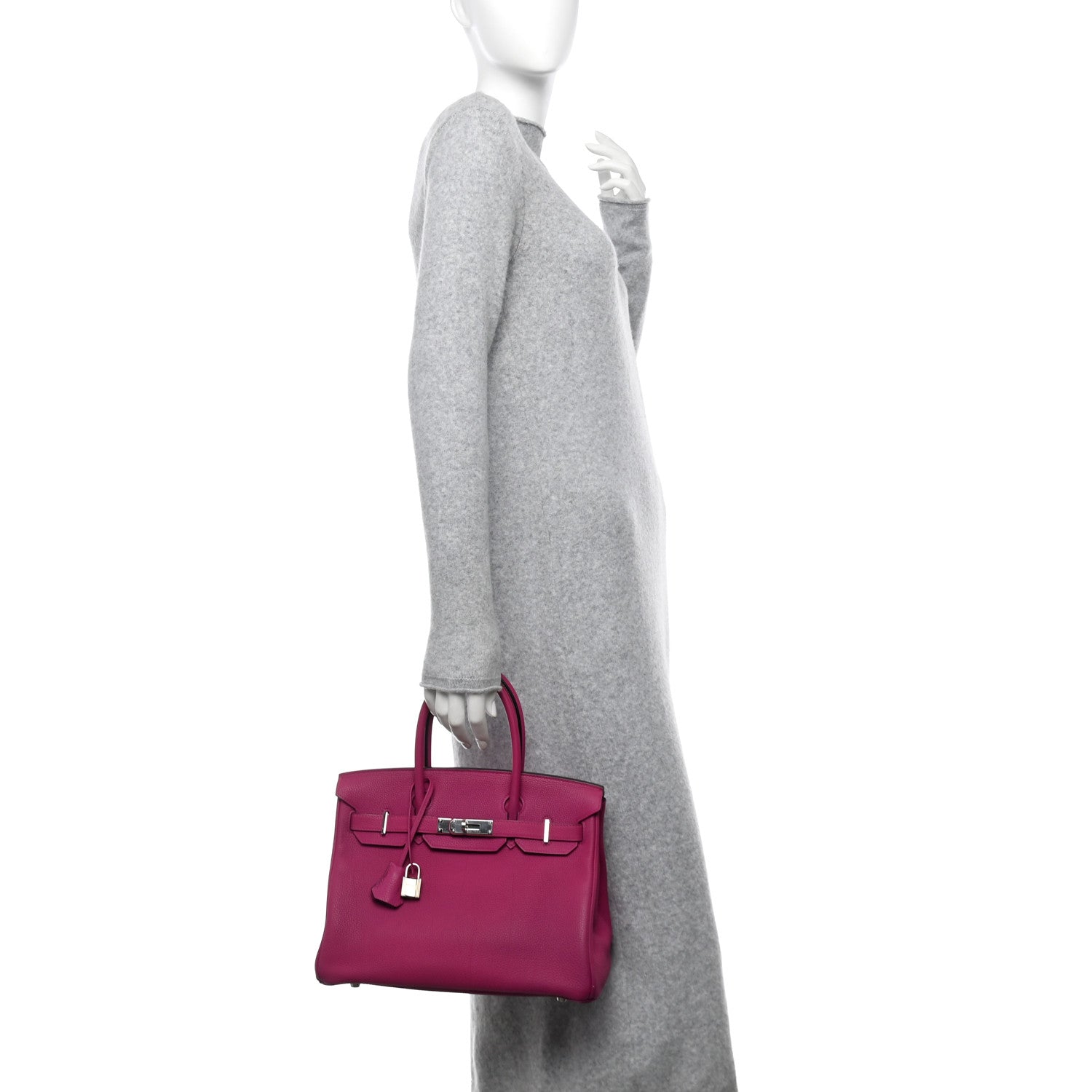 Hermes Togo Birkin 30 Rose Pourpre 2 of 12