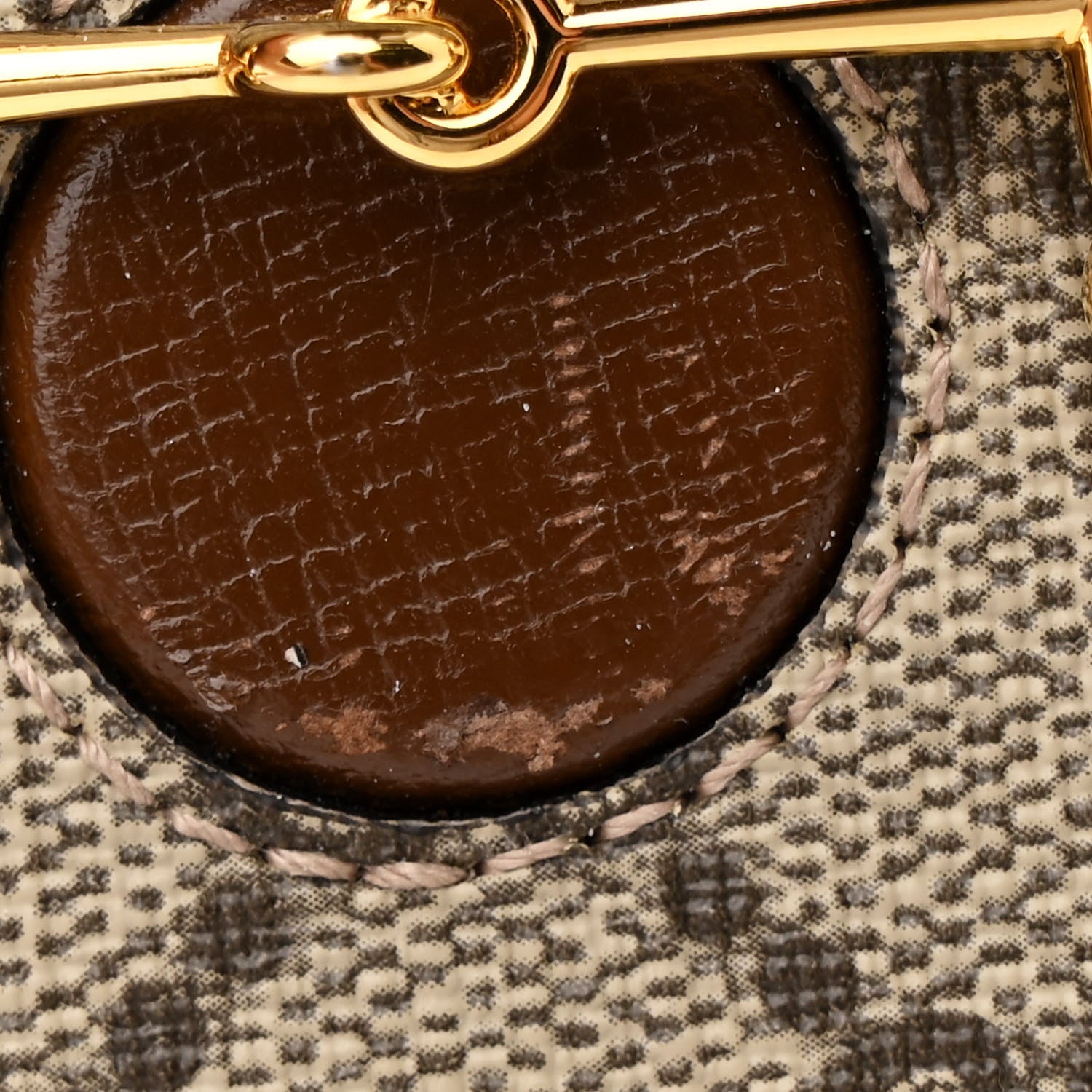 Gucci GG Supreme Monogram Mini Horsebit 1955 Crossbody Bag Beige Brown Sugar 11 of 12