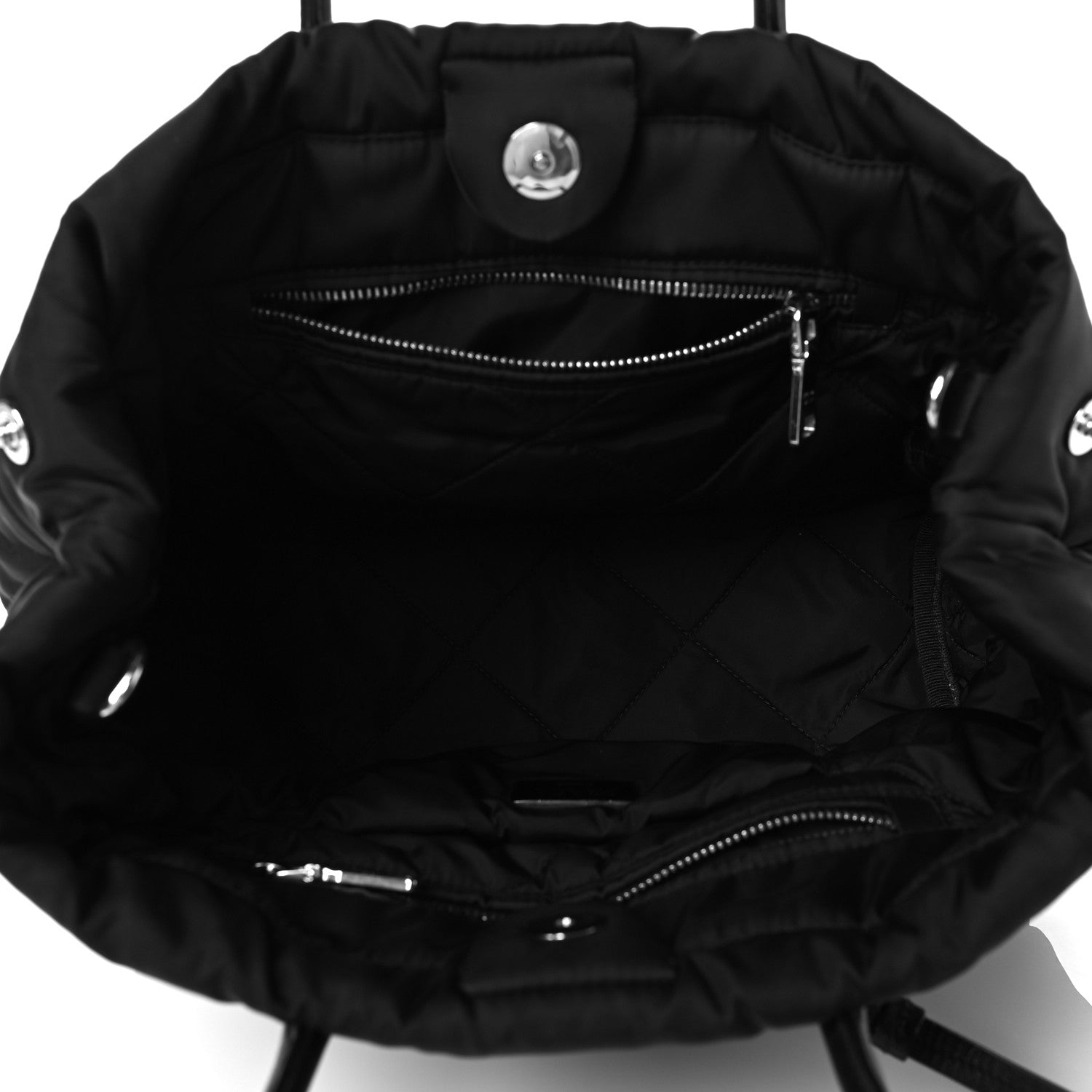 Prada Tessuto Nylon Bomber Tote Black 5 of 10