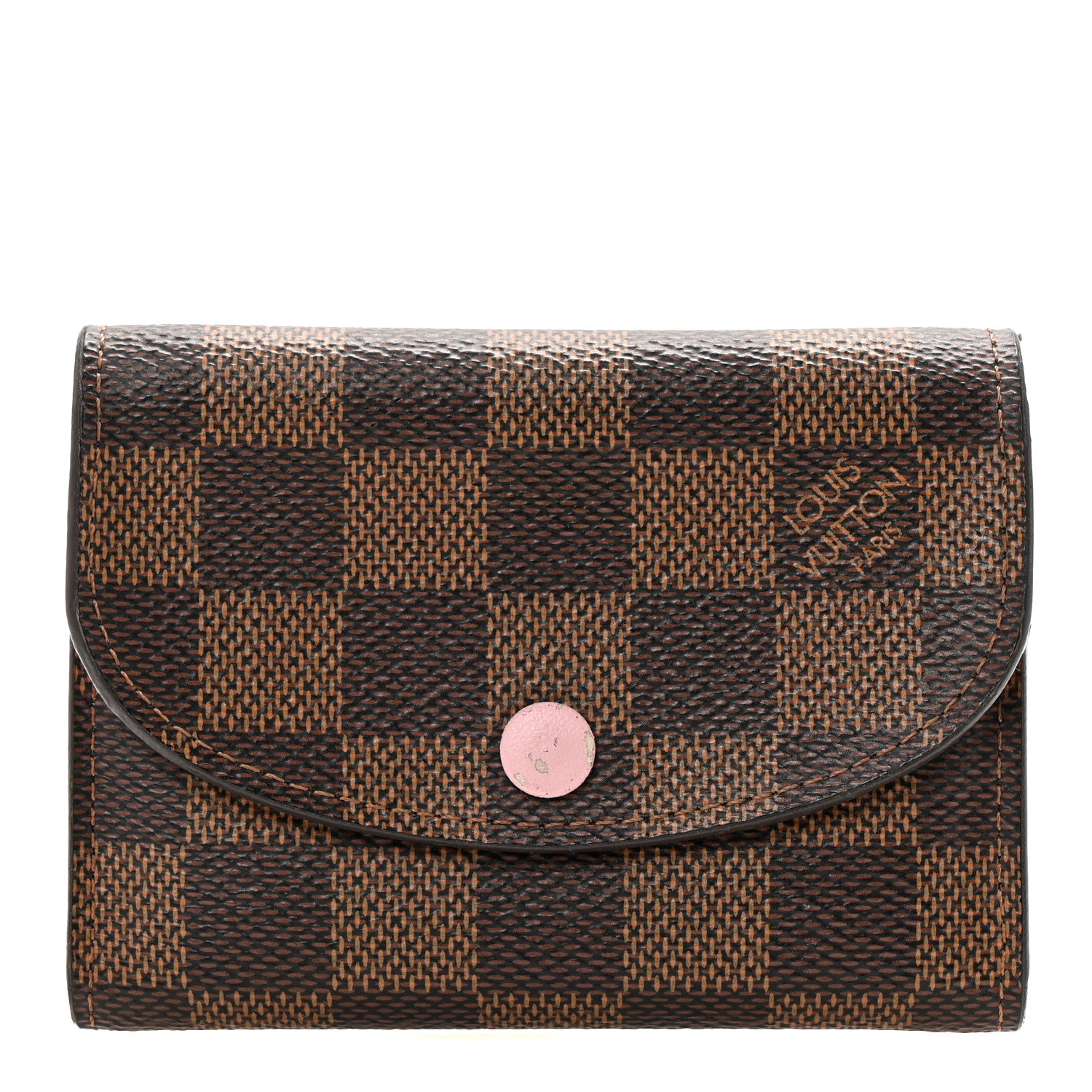 Louis Vuitton Damier Ebene Rosalie Coin Purse Rose Ballerine 1 of 7