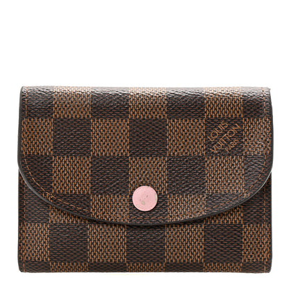 Louis Vuitton Damier Ebene Rosalie Coin Purse Rose Ballerine 1 of 7