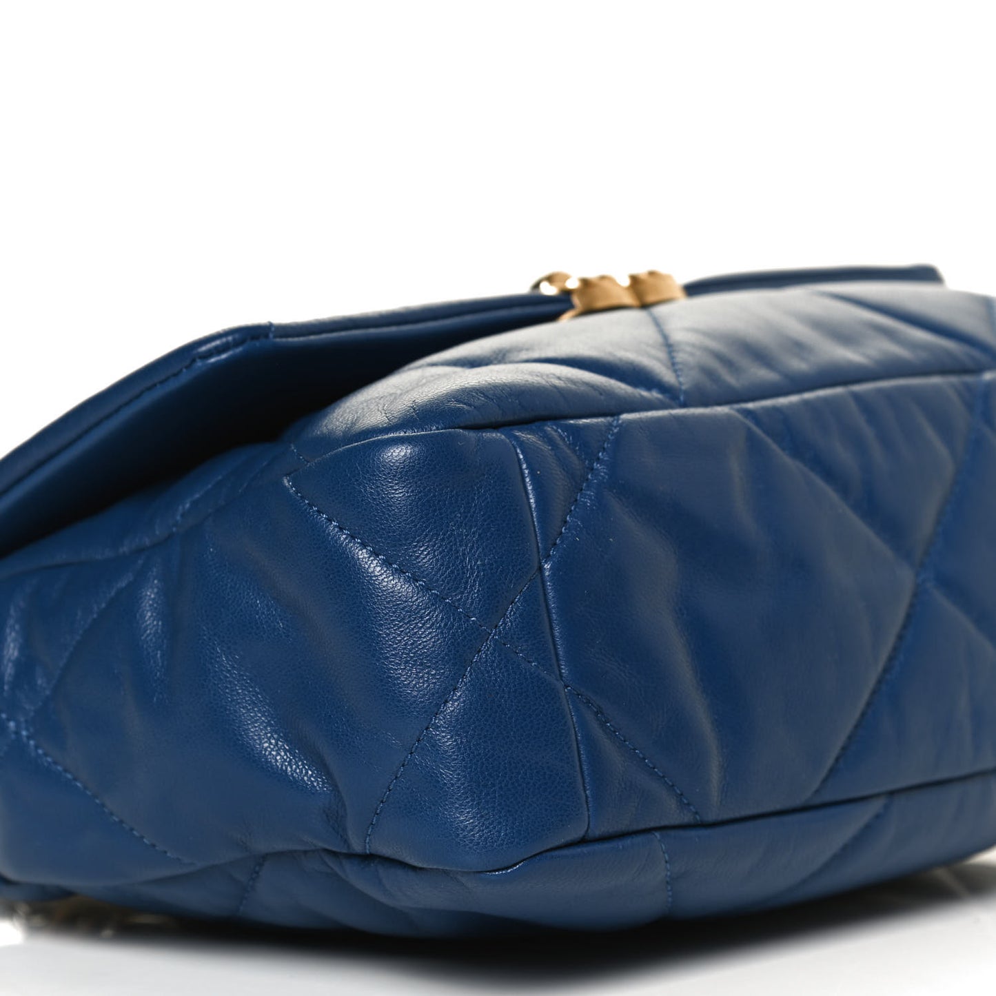 Goatskin Quilted Medium Chanel 19 Flap Dark Blue