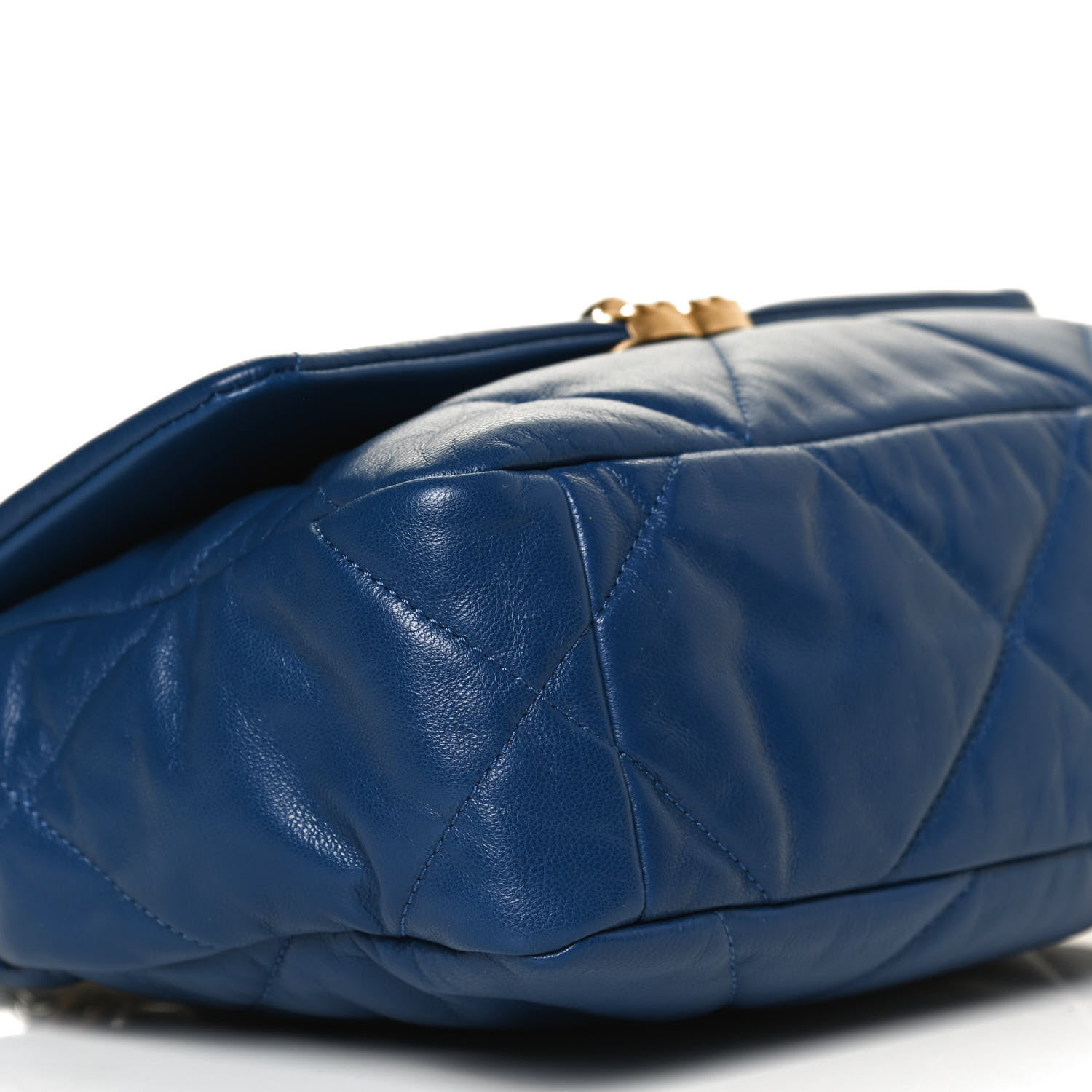 Chanel Goatskin Quilted Medium Chanel 19 Flap Dark Blue 5 of 10