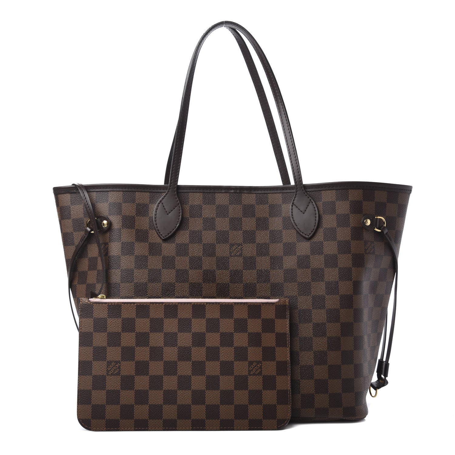 Louis Vuitton Damier Ebene Neo Neverfull MM Rose Ballerine 1 of 14