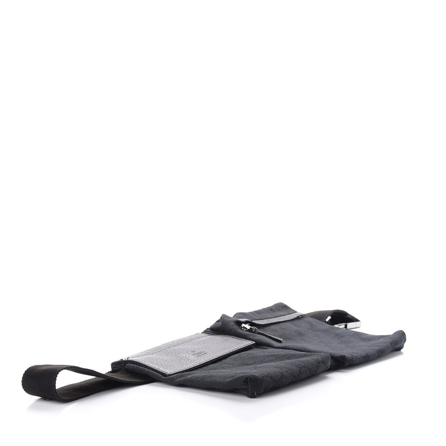 GG Monogram Double Pocket Belt Bag Black
