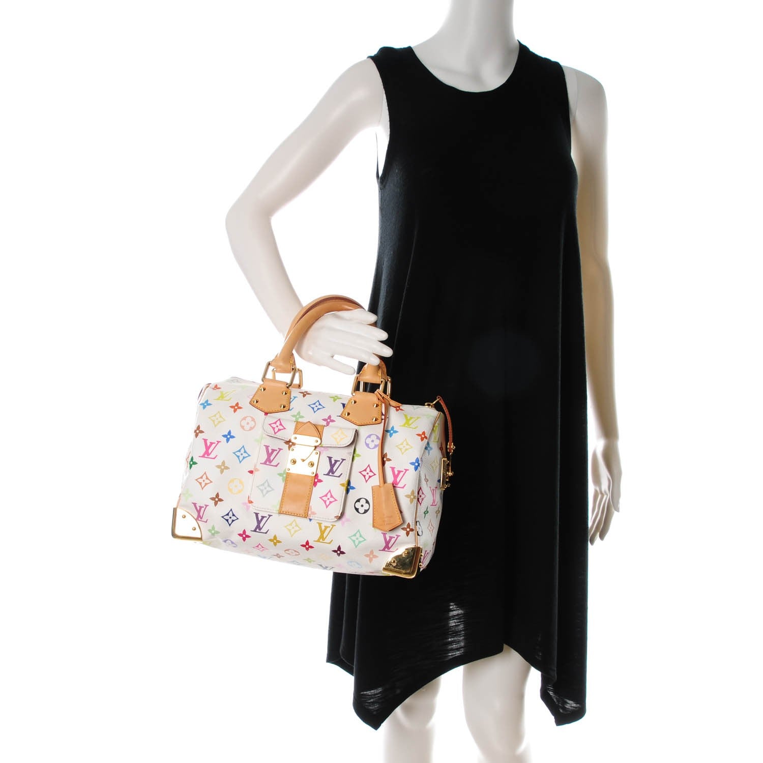 Louis Vuitton Monogram Multicolor Speedy 30 White 2 of 7