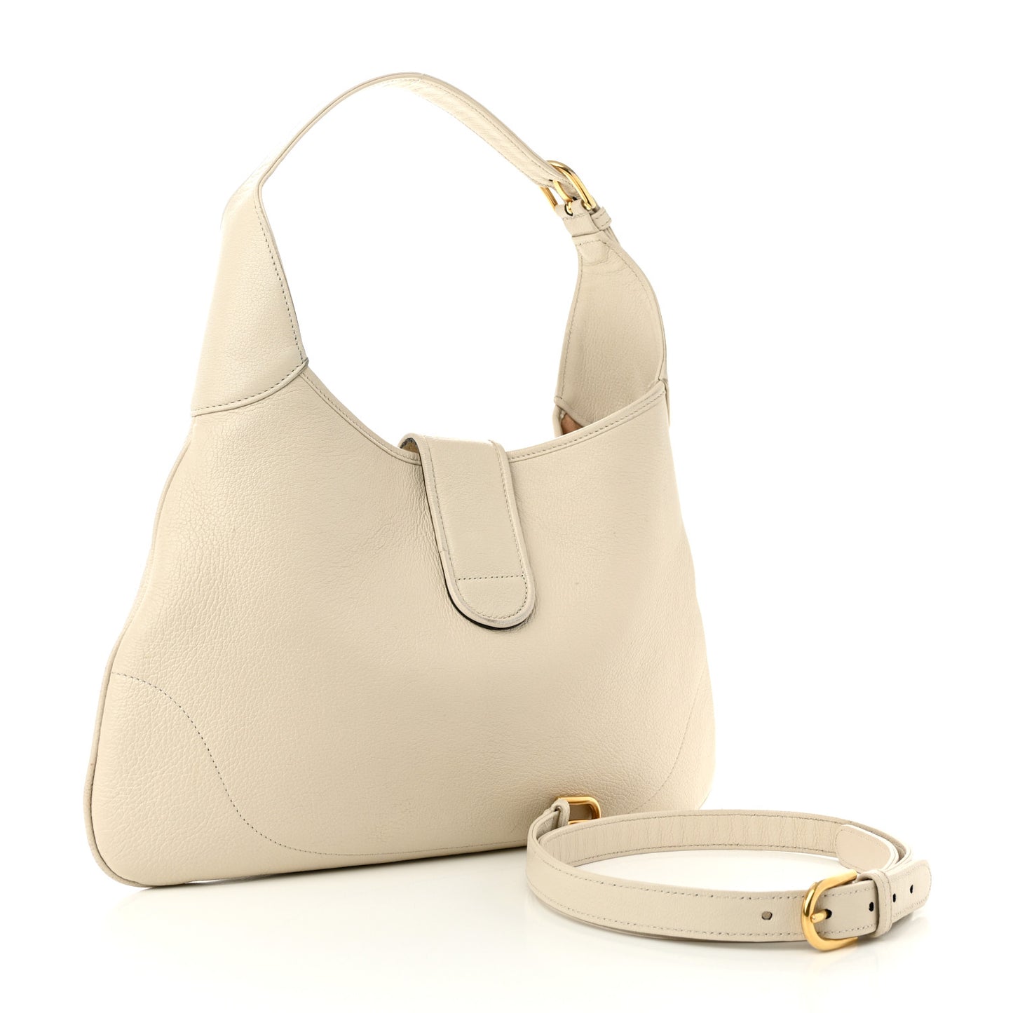 Goatskin Medium Aphrodite Shoulder Bag Mystic White