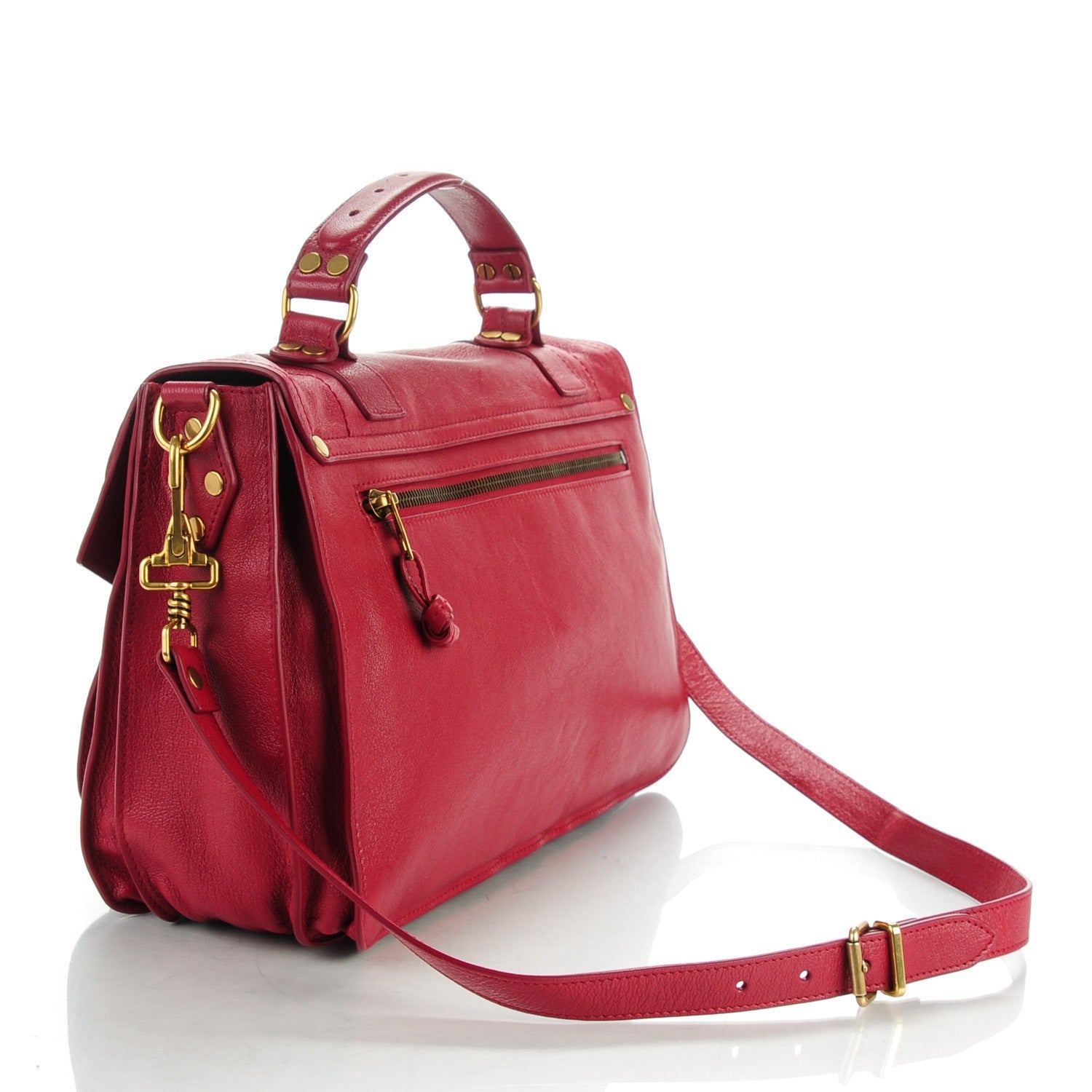 Proenza Schouler Lambskin Medium PS1 Satchel Chianti 3 of 8