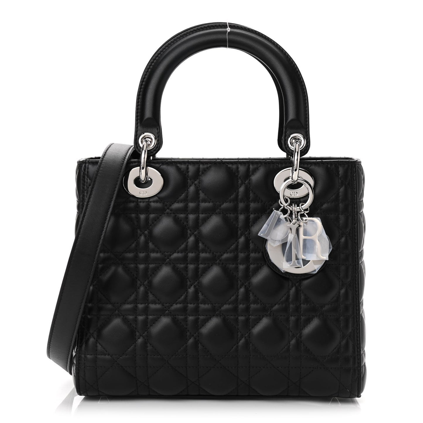 Lambskin Cannage Medium Lady Dior Black