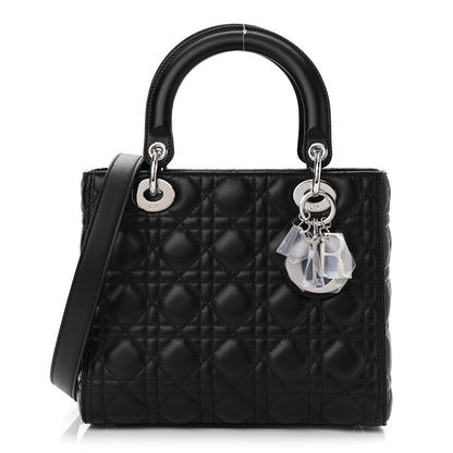 Christian Dior Lambskin Cannage Medium Lady Dior Black 1 of 10