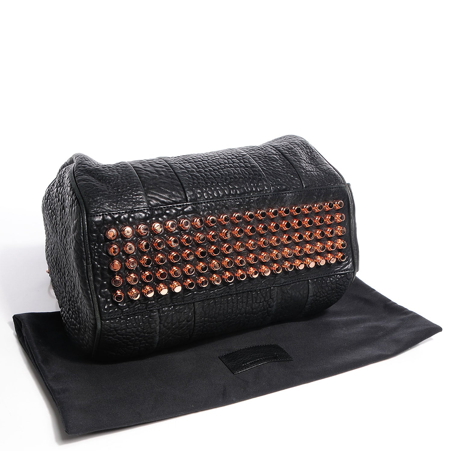 Alexander Wang Pebbled Lambskin Rocco Black with Rose Gold Hardware 4 of 7